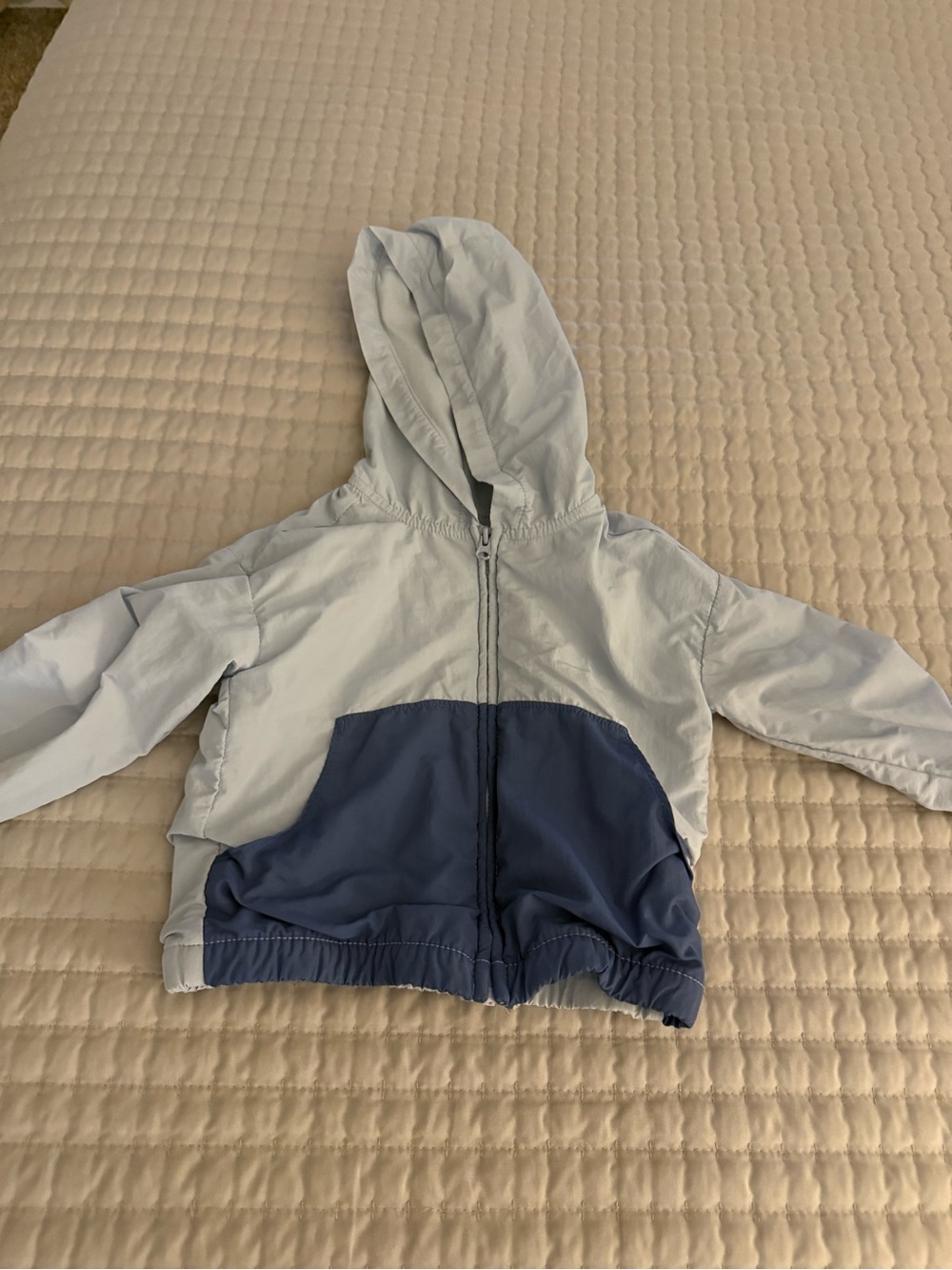 Kids Two-Tone Hooded Windbreaker Jacket